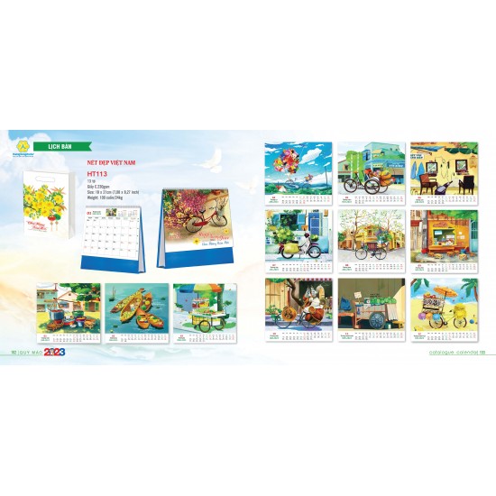 LỊCH ĐỂ BÀN 18x21 cm