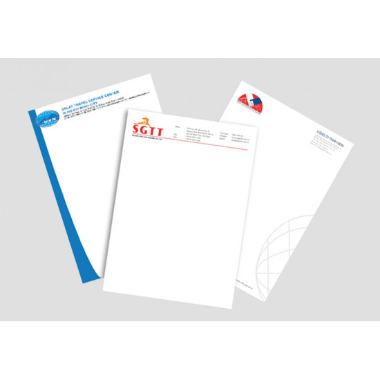 In giấy tiêu đề In giấy tiêu đề